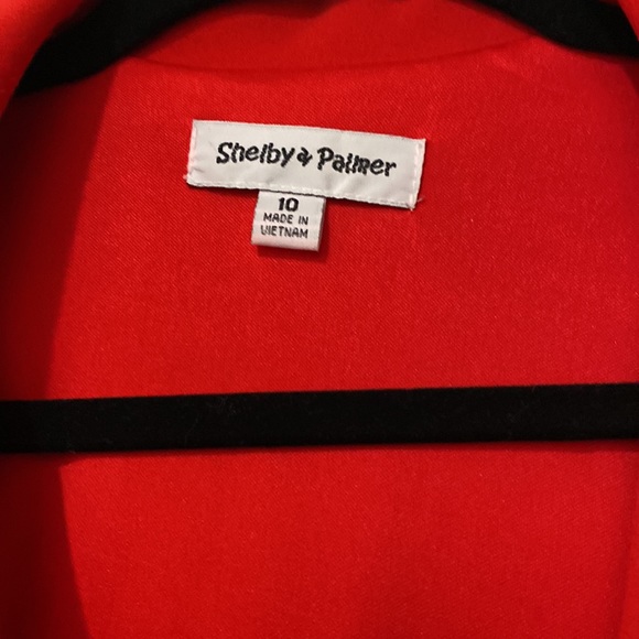 Red faux wrap dress size 10 - Picture 2 of 4